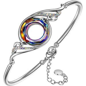 Rise From the Ashes" Phoenix Bracelet Made with Crystals from Austria, Adjustabl